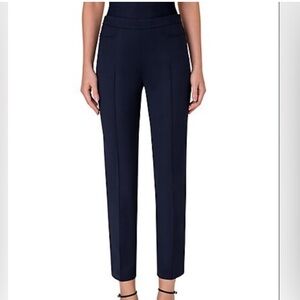 Akris Punto Franco Pants Size 4 Blue Side Zip